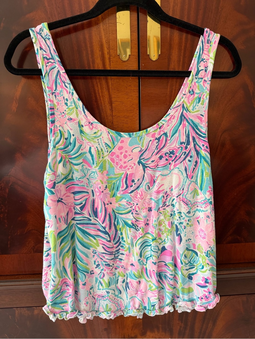 Lilly Pulitzer Lilly’s Favorite Things 3 Pc Pajama Set Tank Shorts Pants M - Picture 4 of 9